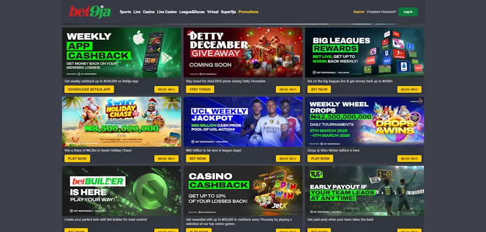 Bet9ja Promotions Screenshot